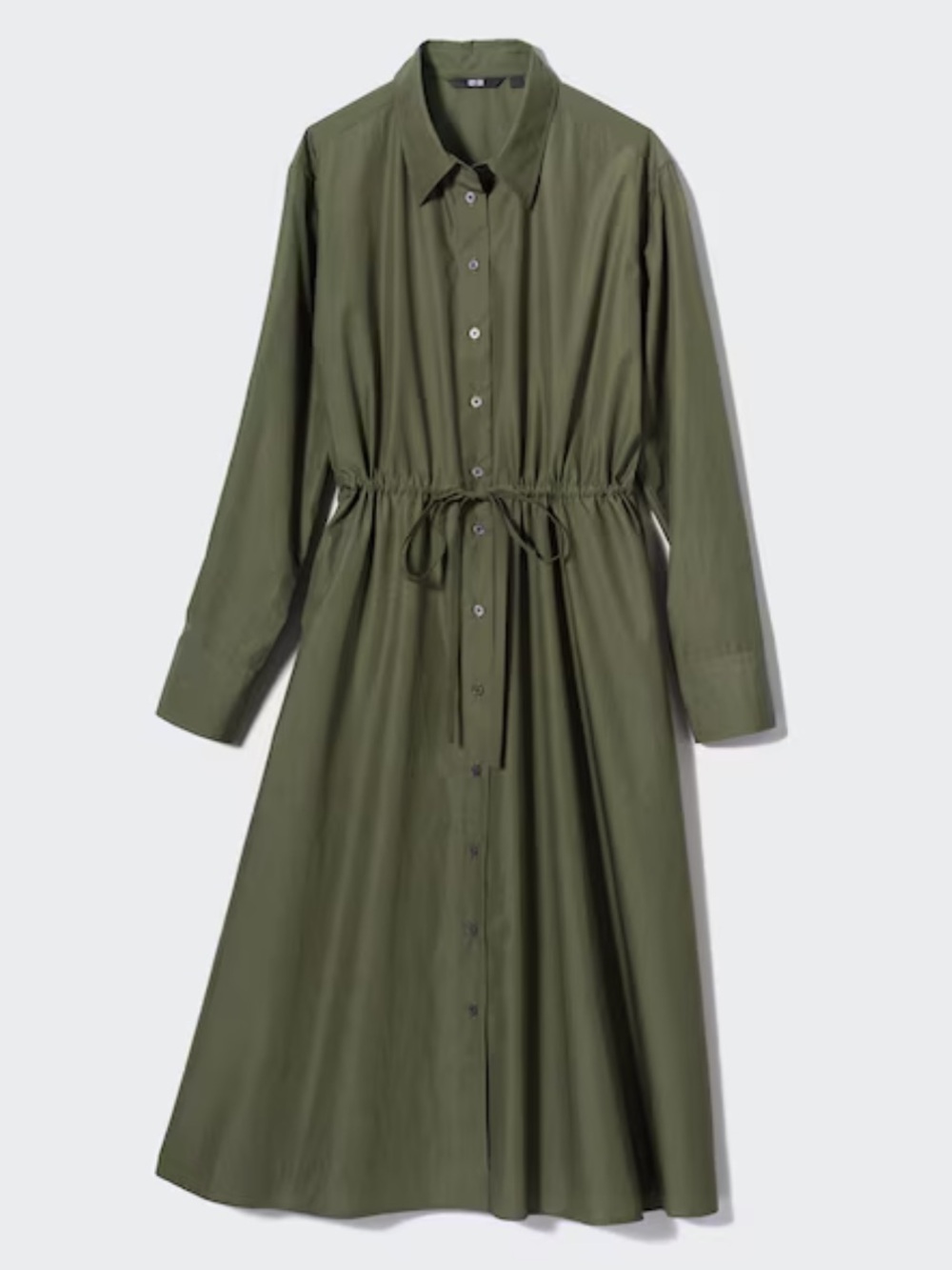 🆕 Uniqlo Cotton Long Sleeve Long Shirt Dress